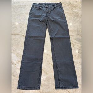 MEN'S SALE Levi's 514 Charcoal Gray Straight Fit Chinos 34x34 Casual Pants